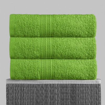 Полотенце махровое с бордюром (Травяной)